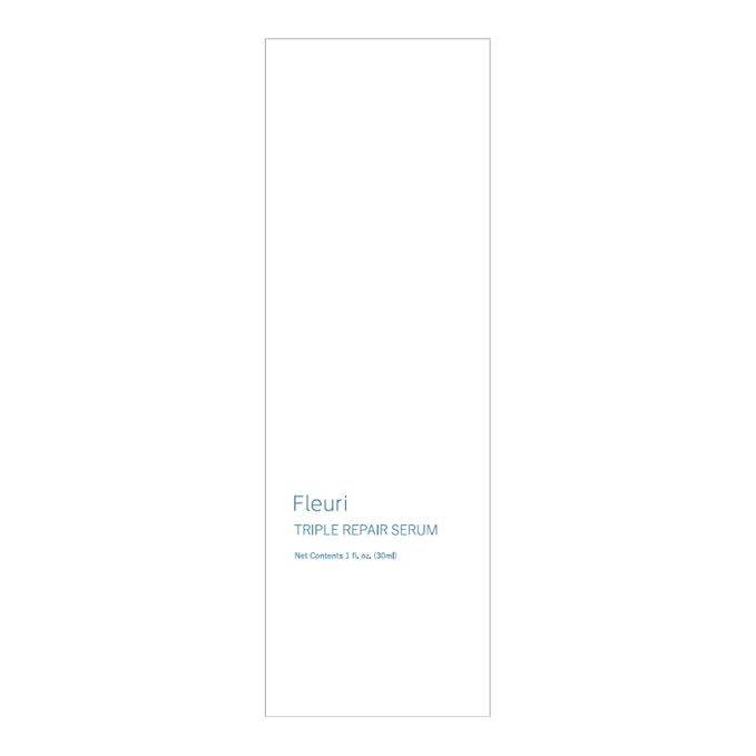 Fleuri - Triple Repair - Moisturizing Face Serum for Dry, Sensitive, & Normal Skin, Anti Aging Skin Care Treatment, Made in Japan, 1.0 fl oz, 30ml