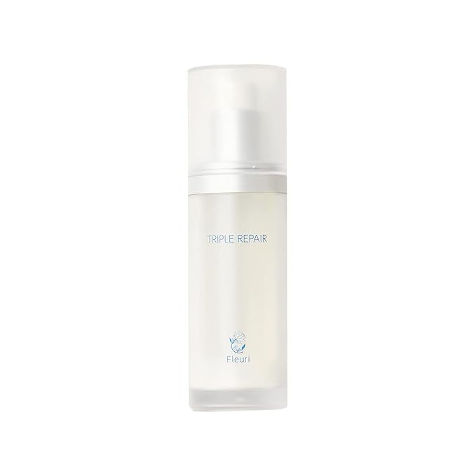 Fleuri - Triple Repair - Moisturizing Face Serum for Dry, Sensitive, & Normal Skin, Anti Aging Skin Care Treatment, Made in Japan, 1.0 fl oz, 30ml