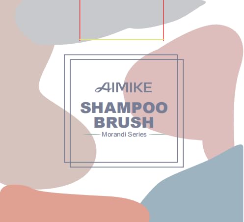 AIMIKE Scalp Massager Shampoo Brush, Pink - Promotes Hair Growth, Reduces Dandruff, and Relaxes, Natural Wheat Straw, Soft Silicone Bristles, Ideal for All Hair Types, Wet & Dry Use, Portable, 1 Count
