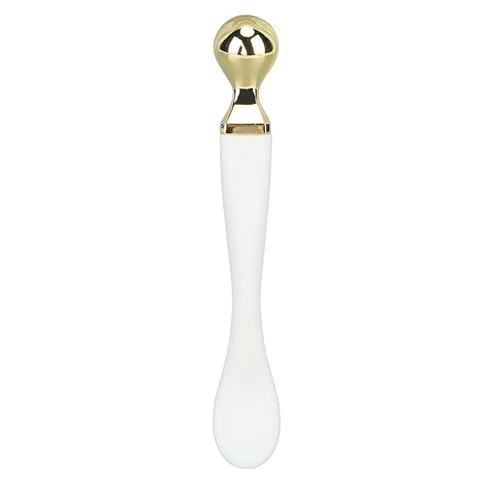 2pcs Metal Face Mask Spoon Anti Wrinkle Eye Fatigue Relief Massage Stick Cream Scoop, Metal Eye Cream Applicator Face Roller Massager Tool, Reducing Puffiness Wrinkle