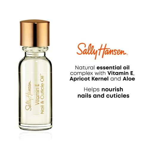 Sally Hansen Vitamin E Nail and Cuticle Oil, 0.45 Fl Oz, Packaging may vary (Pack of 2)