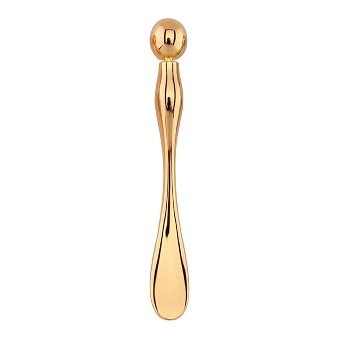 WOIWO 1 PCS Metal Cosmetics Dipping Spoon Cream Shovel Spoon Beauty Mask Small Spoon Eye Cream Stick (gold)
