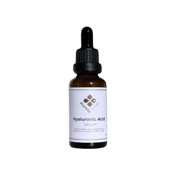 Hyaluronic Acid Serum with Natural Vitamin C, 1% HA, 30ml – Vegan Formula for Deep Hydration, Radiance & Anti-Aging Benefits