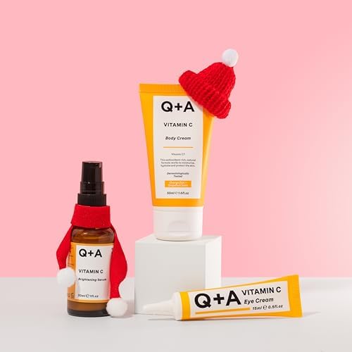 Glow Heroes Skincare Giftset - A Trio with Vitamin C Serum 30ml, Eye Cream 15ml & Body Cream 50ml - Rejuvenate - Vegan & Cruelty-Free, Made in UK