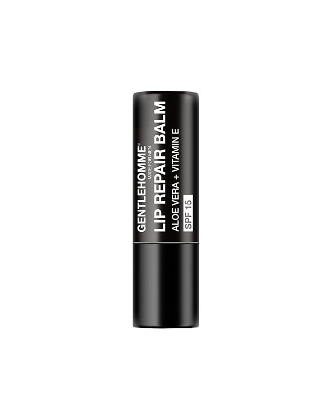 Lip Repair Balm - Men’s Lip Balm with SPF 15 - With Aloe Vera & Vitamin E - Repair & Hydrate Dry, Cracked, Chapped Lips - Long-Lasting Moisture - Clear Balm - Lip Care - Vegan - 1 Pack