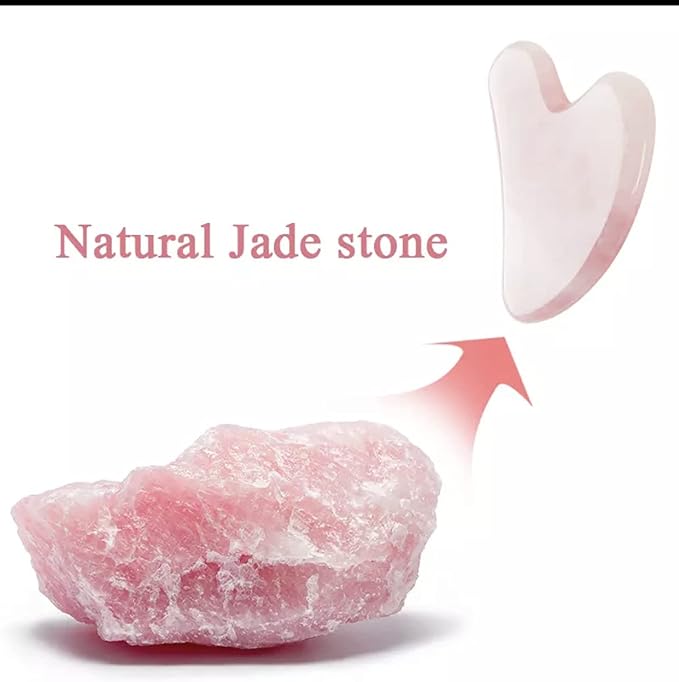 Face Roller Skin Care - Jade Roller Gua Sha Set, Rose Quartz Face Roller | Ultimate Facial Skin Care Products & Beauty Products Tools | Jade Facial Roller for Face and Eye Massager