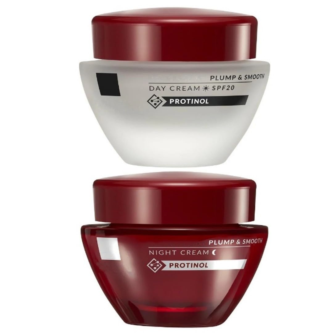 Anti-Aging Day and Night Cream Set, SPF 20 Moisturizer, 2 x 1.7 fl oz (2-Pack, Red)