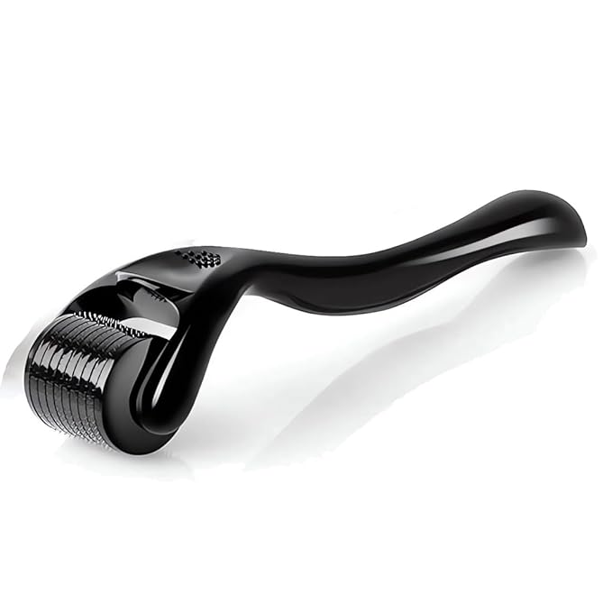 540 Titanium Derma Roller For Face Hair Beard,Scalp Derma Roller, Beard Microneedle Roller,Personal Use Microneedling Roller Microdermabrasion Cosmetic Beauty Instrument For Men Women(Black 1.o)