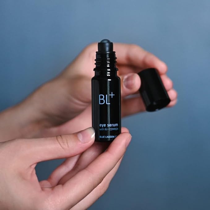 Blue Lagoon - BL+The Eye Serum For Dark Circles, Puffiness, Hydration - Cooling Roller Ball Applicator Firming Wrinkle Treatment - Under Eye Serum - Dark Circles Treatment (0.33 fl oz | 10 ml)