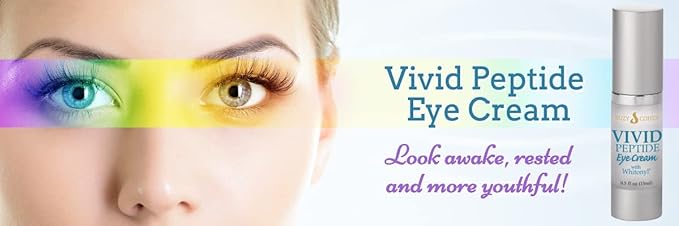 VIVID Peptide Eye Cream with Whitonyl for Dark Circles, Puffiness and Fine Lines - Brightens and Boosts Collagen for Firmness and Hydration