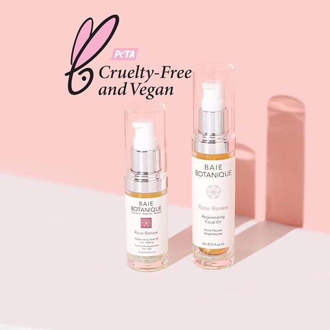 Baie Botanique Anti-Aging Facial Oil 15ml - Rose Absolute, Camelia, Borage, Evening Primrose, Abyssinian & Amla Oil - 100% Natural, 90% Organic
