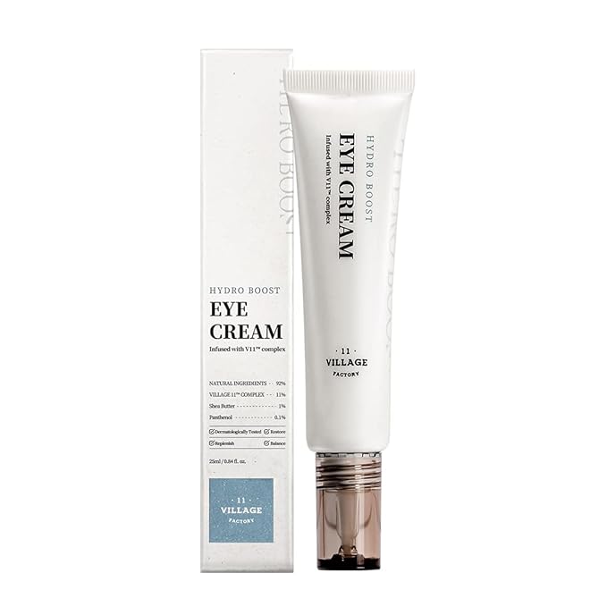 Hydro Boost Eye Cream Hyaluronic Acid Shea Butter Panthenol Deep Hydrating and Nourishing Korean Skincare (0.85 fl oz/25ml)