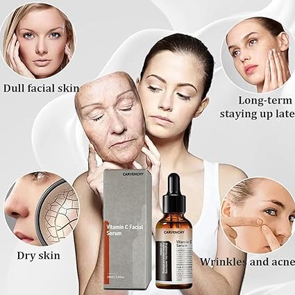 2PCS Vitamin C Facial Serum Essence, Hydration, Skin Moisturized, Vitamin C Serum, Anti Aging & Wrinkle Facial Serum(30ml / 1.01oz)