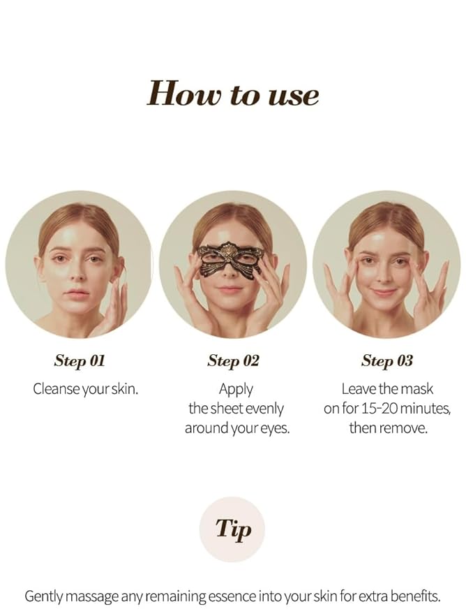 X Prossence Eye Lifting Mask β 7 Pack (8 mL Each) | Firming & Revitalizing Under Eye Treatment for Puffiness, Fine Lines & Dark Circles | Peptides + Fig Extract