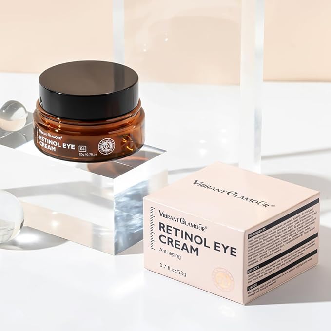 Retinol Eye Cream, Anti-Aging with Vitamin C & Ceramide for Dark Circles, Wrinkles & Fine Lines, Crow’s Feet, 0.7 fl.oz