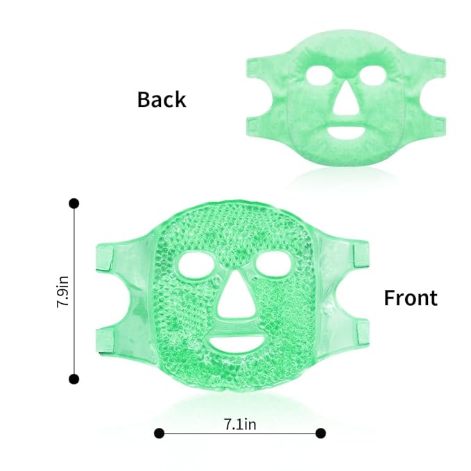 Cold Face Eye Masks Ice Face Mask Hot Cold Compress For Dark Circles, Puffiness, Migraines, Headache, Stress, Redness, Cooling Face Masks For Women Man, Skin Care