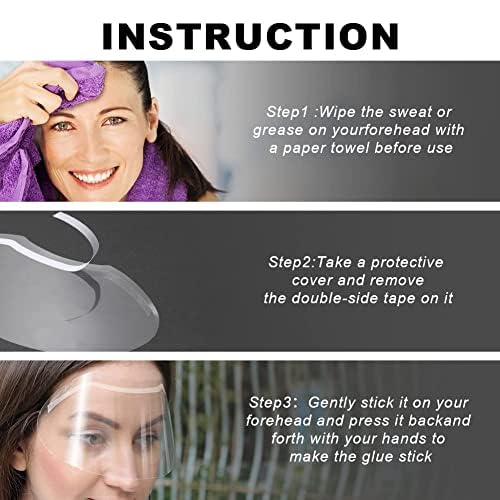 30 PCS Face Shield for Shower, Clear Eyebrow Shower Visor for Adults Eyelash Extensions, Eyelid Surgery, Lash Aftercare for Salon Supplies Eyelash Extensions