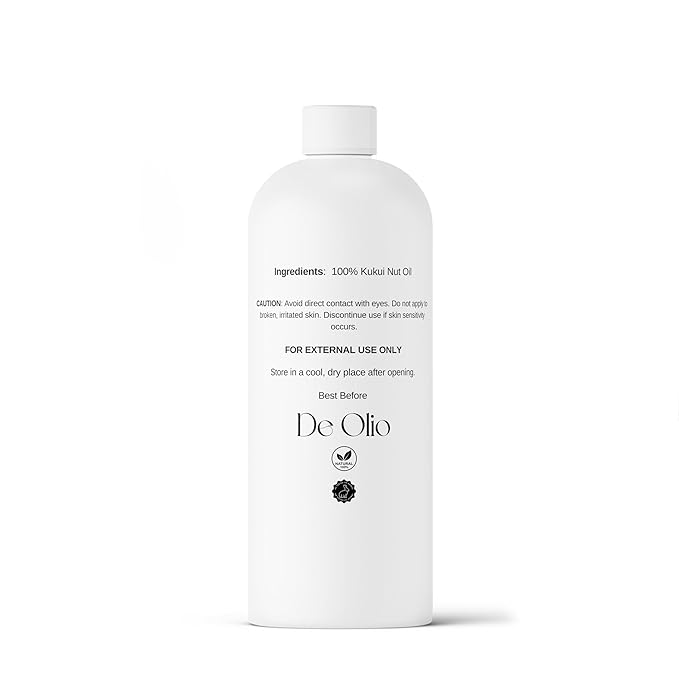 | Kukui Nut Oil | 100% Pure & Natural | Imported from Hawaii | Cold Pressed | Carrier Oil for Skin, Face, Hair, Soap Making | 32fl. oz. (946 mL)