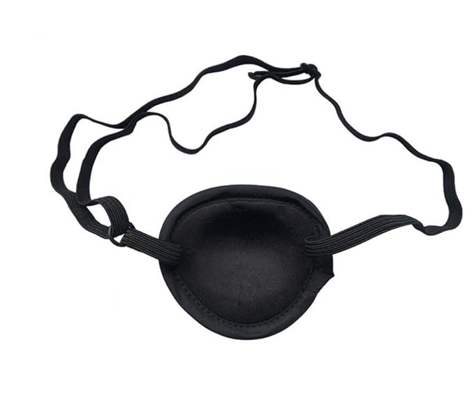 Black Eyepatch-Comfortable Adjustable Concave Shape Single Eye Mask Amblyopia Corrected Visual Acuity Recovery Eye Patch Mask Cover Pads for Lazy Eye/Amblyopia/Strabismus Recovery size S for Kids