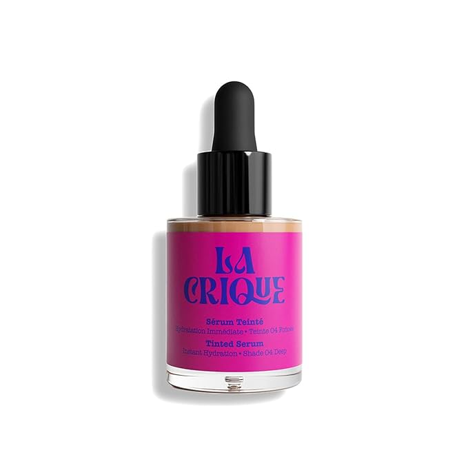 Tinted Serum - Hydrating Face Serum with Hyaluronic Acid - Skin Tint - Lightweight Foundation for Skin Glow - 99% Natural Ingredients - Vegan Makeup & Skincare - 1.0 Fl Oz β 04 Deep