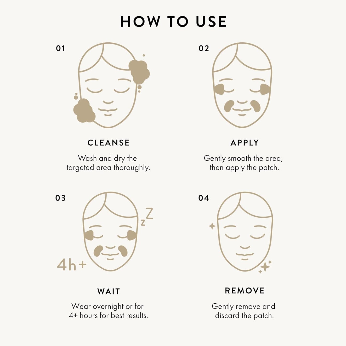 K+ Wrinkle Patches for Marionette, Smile Lines with Hyaluronic Acid, Adenosine and Peptides - Korean Overnight Mindful-Aging Facial Stickers (60 Count)