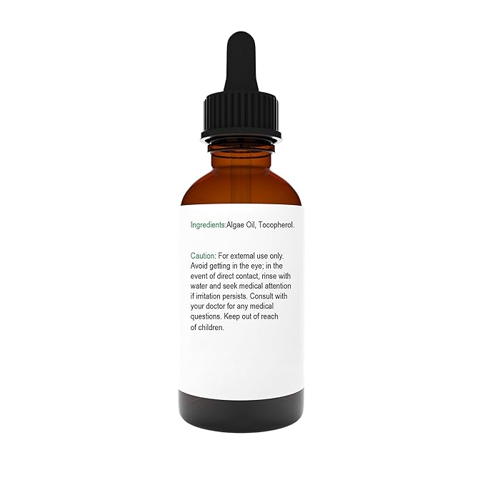 ALGAE OIL 100% Pure & Natural, Unrefined, Cold-Pressed For Face, Dry Skin, Nails, Lips, Body & Hair - Reduce Hair Breakage, Appearance of Scars from Psoriasis, Eczema & Acne