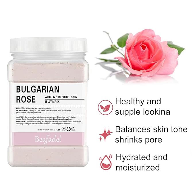 Jelly Mask Powder for Professional Facials Care,Hyalorunic Acid Moisturizing Hydro Face Jelly Peel Off Mask, Hydrating Gel Face Masks with Double-ended Silicone Brush, 23 Fl Oz (Hyaluronic acid)