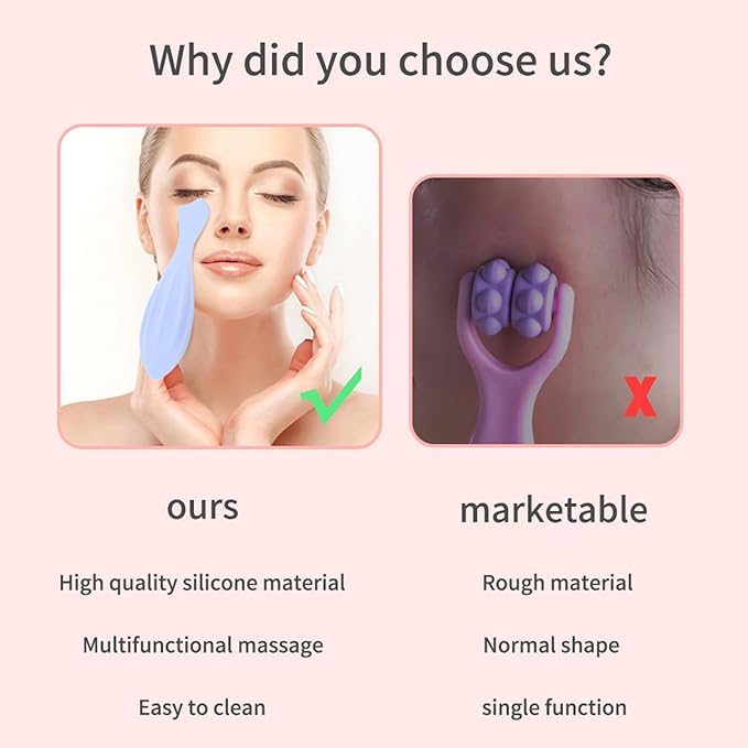 LIANXUE Silicone Face Roller Multifunctional Beauty Roller Skin Care for Face Roller Massager Moisturizing Beauty Tools