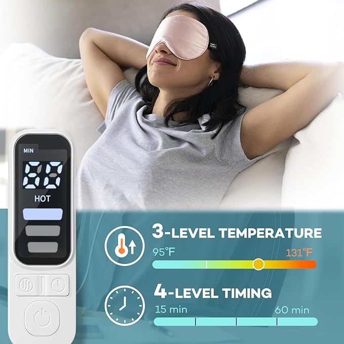 Heated Eye Mask for Dry Eyes,FSA HSA Eligible,Syndrome, MGD, Blepharitis, Stye Eye Treatment,Warm Compress for Eyes, Cool Eye Masks for Dark Circles and Puffiness,Soothe Eye Discomfort.(Pink)