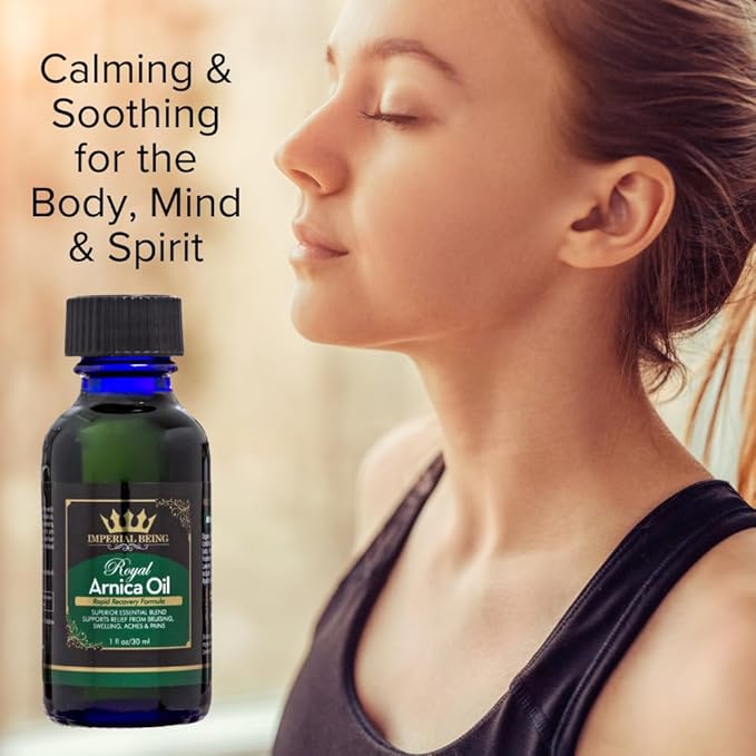 Royal Arnica Oil β Organic Herbal Blend for Muscle Recovery, Bruise Support, Joint Flexibility, Skin Vitality β Longer Lasting Than Arnica Cream or Gel β Infused with Essential Oils (2oz)