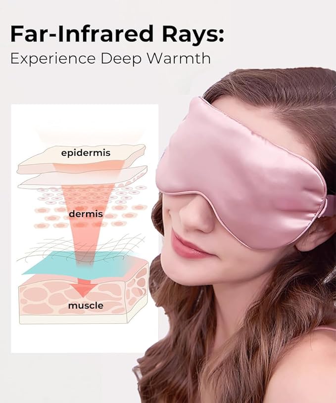 Heated Eye Mask for Dry Eyes,FSA HSA Eligible,Syndrome, MGD, Blepharitis, Stye Eye Treatment,Warm Compress for Eyes, Cool Eye Masks for Dark Circles and Puffiness,Soothe Eye Discomfort.(Pink)