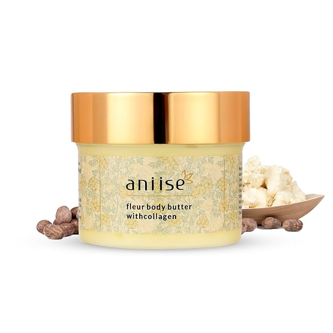 Fleur Body Butter Cream with Collagen for Glowing, Brightening, Softening Skin, Loaded with Coconut & Avocado Oil, Moisturizing Body Butter Dry Skin Cream(200g)