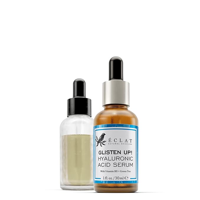 Hyaluronic Acid Serum for Face WITH 10 ANTIOXIDANTS +VITAMIN C & E +Aloe +WITCH HAZEL - 100% Organic & Vegan Moisturizing Anti-Aging Face Serum for Hydrating, Firming and Plumping Skin