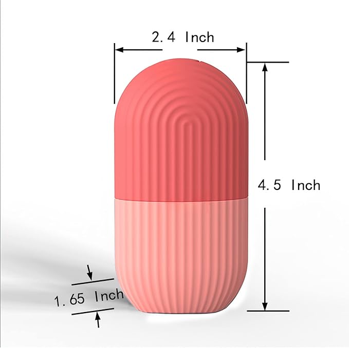 KOGITI Ice Mold for Face & Eye, Beauty Facial Roller, Puffiness Relief Massage Skin Care Tool, Ice Cube Holder (Pink)