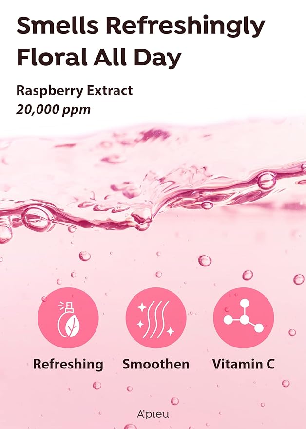 A'PIEU Raspberry Vinegar Hair Care Bundle - Vinegar Rinse 6.76 Fl oz & Mist 3.55 fl oz | Scalp Treatment, pH Balance, Frizz Control | Clarifying, Nourishing, Refreshing