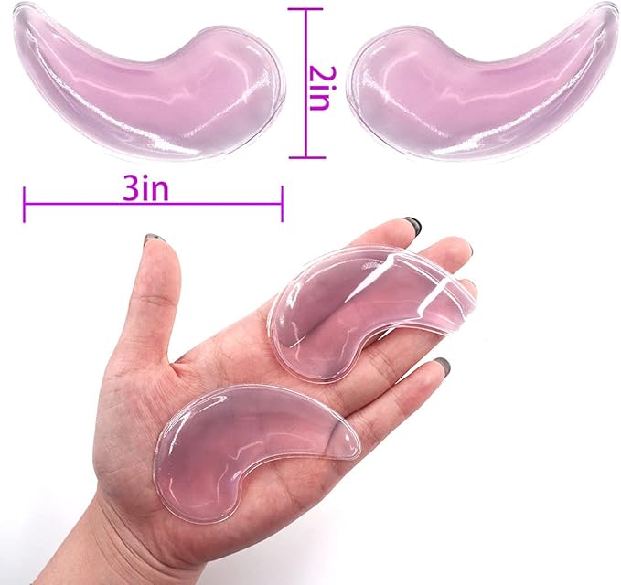 Reusable Gel Eye Ice Pack, Cooling Eye Pad, Hot & Cold Treatment for Eye Strain, Eye Swelling, Eye Redness, Puffy Eyes, Dark Circles, Smooth Fine Lines, and Eye Recover Surgery. 10PCS