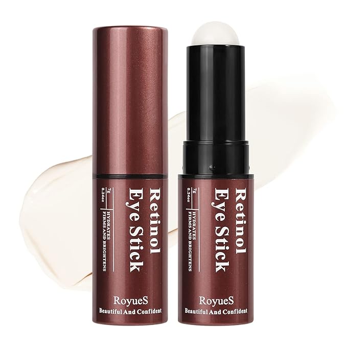 AKARY Retinol Eye Cream for Dark Circles and Puffiness, Skincare Under Eye Cream Eye Stick Reduce Wrinkles and Fine Lines, Skin Tightening Cream Moisturizing Treatment Cream Smooth and Hydrate Eye Area, Suitable for Sensitive Skin, 0.24oz
