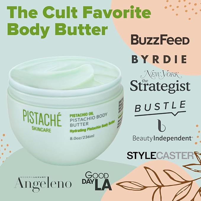 Pistaché Skincare Pistachio Oil Winter Defense Hydration Duo Set + Whipped Body Butter + Cleansing Shower Oil + Hydrating and Nourishing + Moisturizing + Softening + Vitamin E + Antioxidant Protection