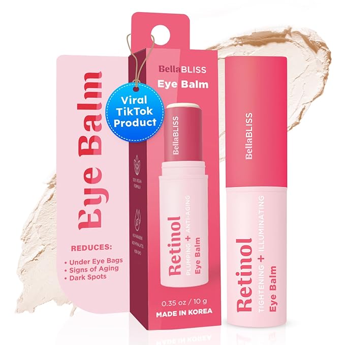 BellaBLISS Retinol Eye Balm ā Hydrating Under Eye Cream for Wrinkles, Dark Circles & Puffiness ā Lightweight Anti-Aging Formula ā Made in Korea ā 0.35 oz / 10 g ā Pack of 1