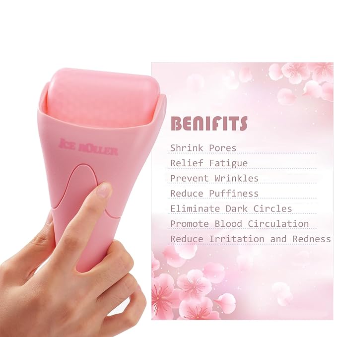 Ice Rollers, 2 Packs Skincare Tools, Face Roller for Wrinkles and Lifting, Reduces Puffiness, Migraine Pain and Fatigue Relief, Ideal Gift for Women and Suit for All Skin Types