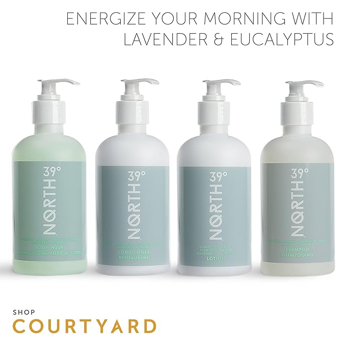 Body Lotion - Eucalyptus & Lavender Scent - Featured in Courtyard by Marriott and Residence Inn Hotels - Hydrating & Moisturizing - All Natural Body Lotion - 8.5oz