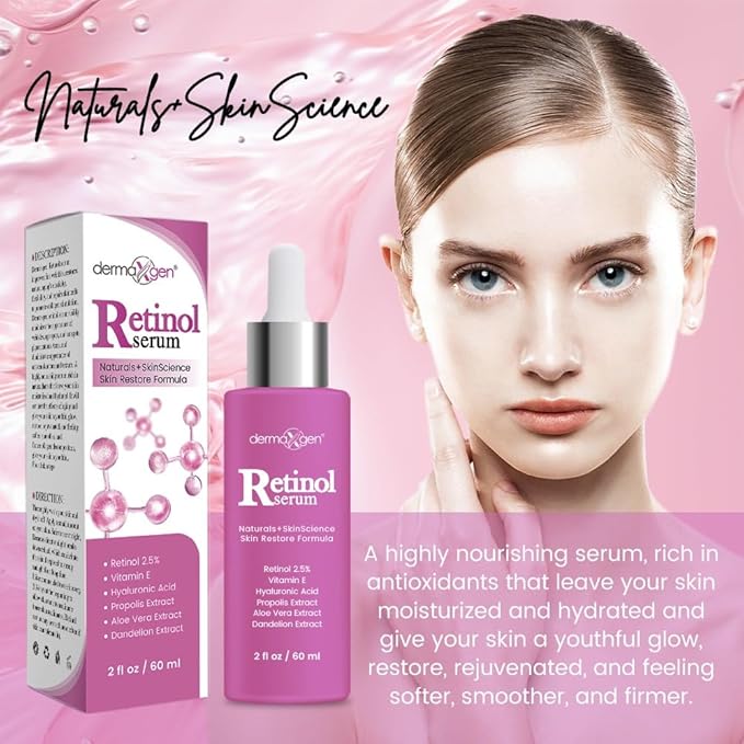 Retinol Cream – 3% (Percent) Retinol Cream for Face with Hyaluronic Acid Anti-Aging Face Cream for Fine Lines & Wrinkles – Hydrating Face Moisturizer (2 FL OZ, RETINOL SERUM)