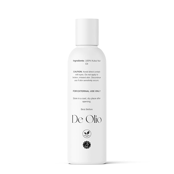 | Kukui Nut Oil | 100% Pure & Natural | Imported from Hawaii | Cold Pressed | Carrier Oil for Skin, Face, Hair, Soap Making | 4fl. oz. (118 mL)