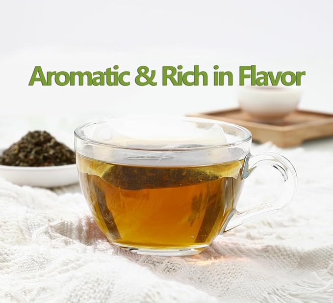 Premium 50 Holy Basil Tea Bags, Made with 100% Natural Tulsi Wild Holy Basil Leaves, No Additives & Caffeine Free.