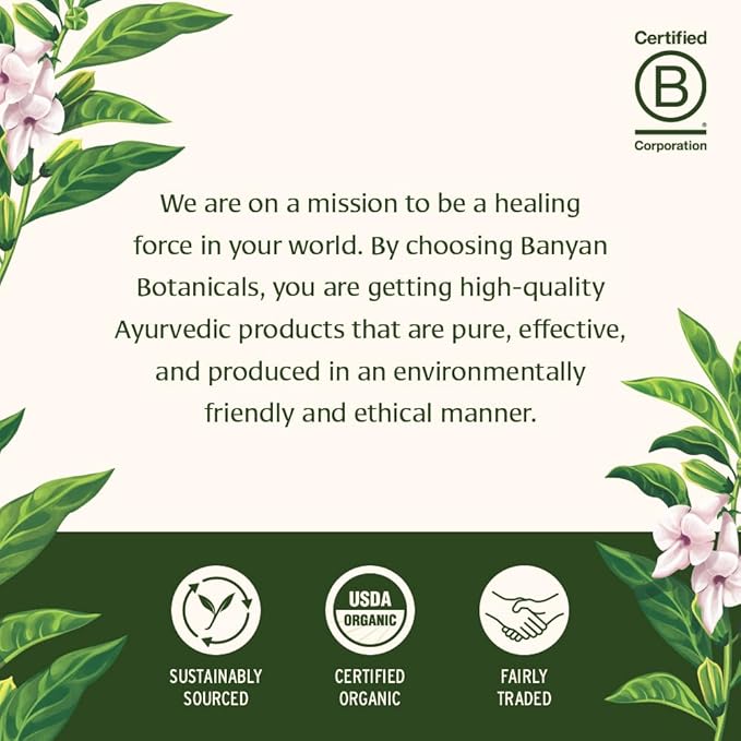 Banyan Botanicals Kapha Massage Oil – Organic Massage Oil with Chitrak and Tulsi – Warming Ayurvedic Oil to Revitalize The Tissues and Awaken The Mind – 8 oz. – Non-GMO Sustainably Sourced Vegan