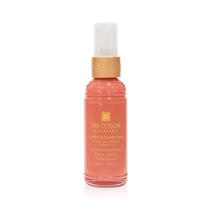 SPA CEYLON Lotus & Rambutan Ultra-Hydrating Day & Night Treatment | Natural Formula | Night Moisturizer for Face | Daily Face Moisturizer | For Sensitive Skin | 50ml