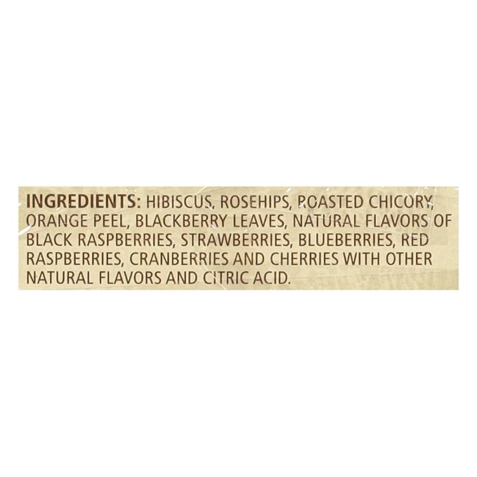 Celestial Seasonings Wild Berry Zinger Herbal Tea, Caffeine Free, 20 Tea Bags Box (Pack of 3)