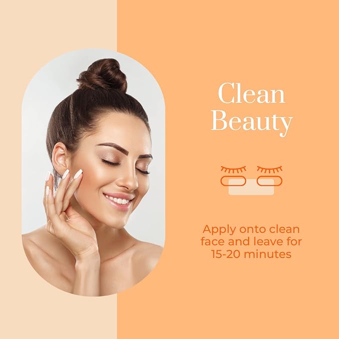 Vitamin C & Collagen Under Eye Patches - Dermatologist Tested, Reduces Dark Circles, Anti-Aging - Clean Beauty, Natural Ingredients, Cruelty-Free Korean Skincare, All Skin Types - 5 Pairs