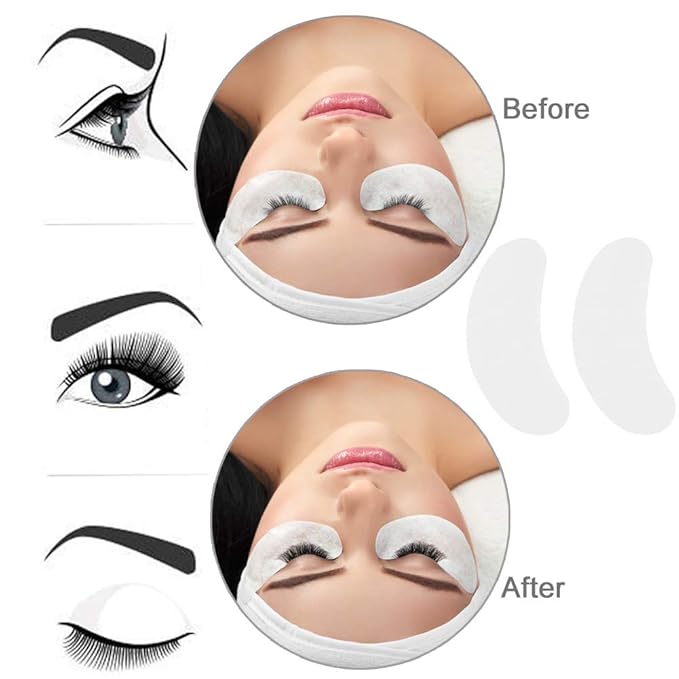110 Pairs Under Eye Pads Gel Patch, Hydrogel Lash Patches Set for Eyelash Extension Supplies Tools