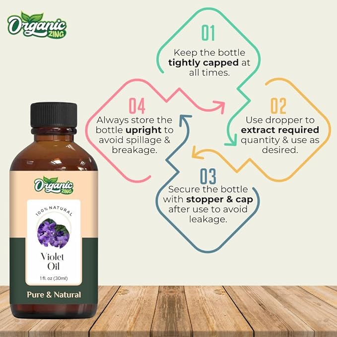 Violet (Viola) Oil | Pure & Natural Essential Oil for Aroma, Diffusers, Haircare & Massage - 30ml/1.01fl oz